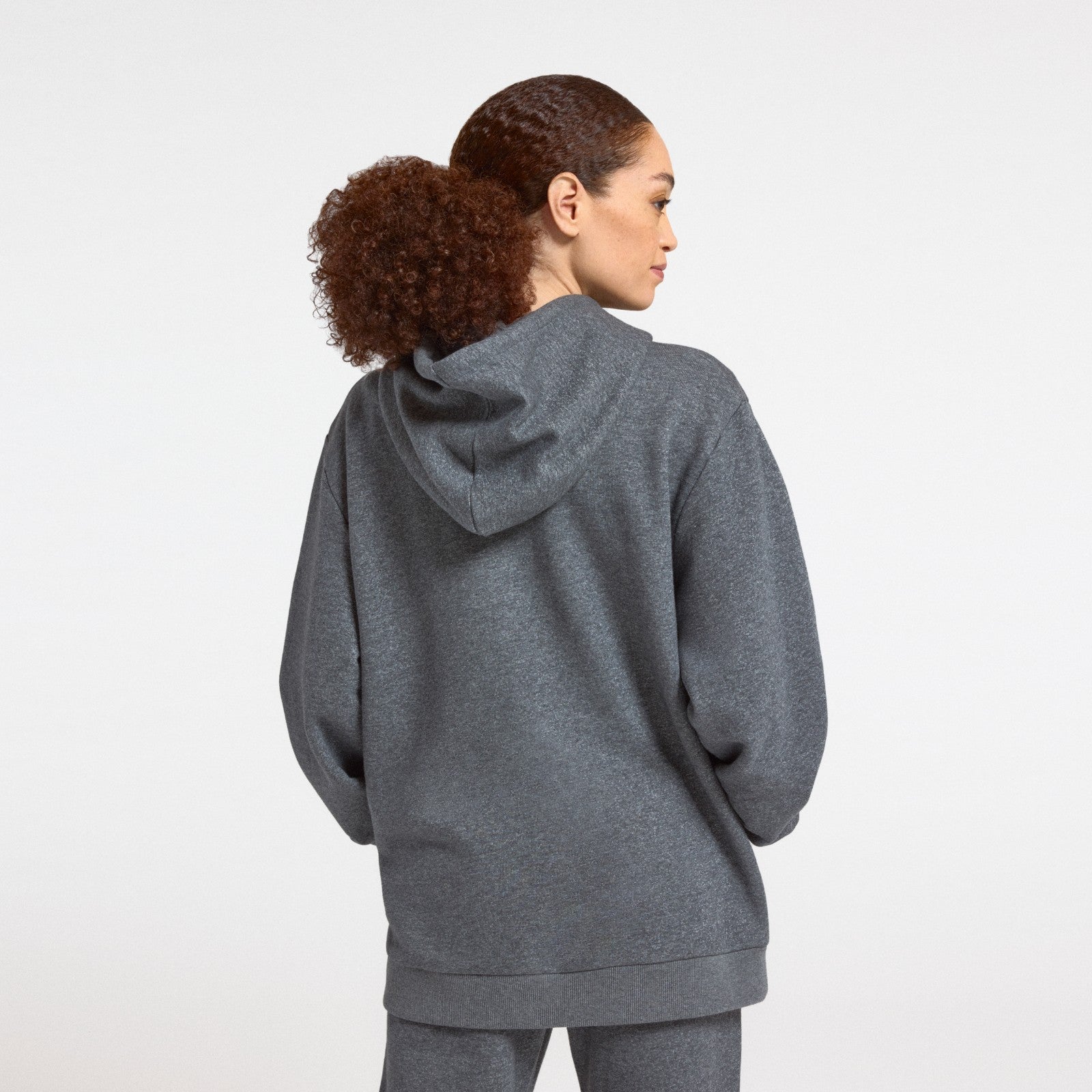 Unisex Merino Blend Hoodie - Natural Grey Heather - Image 3