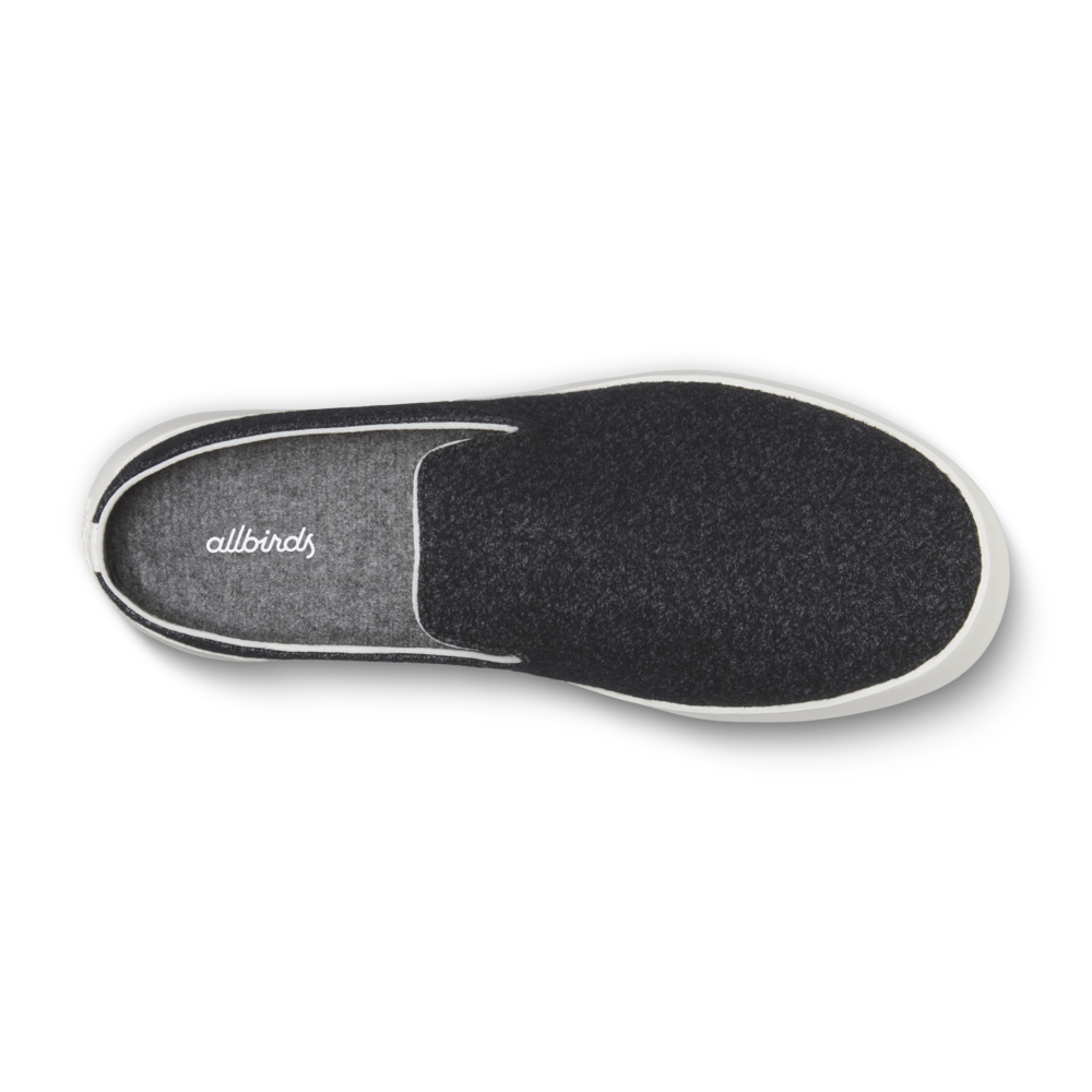 Women's Wool Lounger Mule - Dark Grey (Natural White Sole) - Image 3