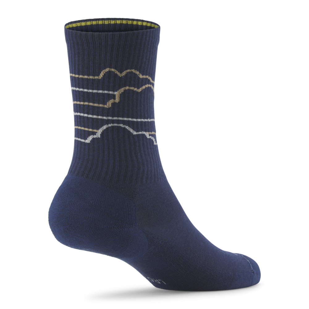 Anytime Crew Sock - Deep Navy/Rugged Beige (Medium Grey) - Cloudstripe - Image 2