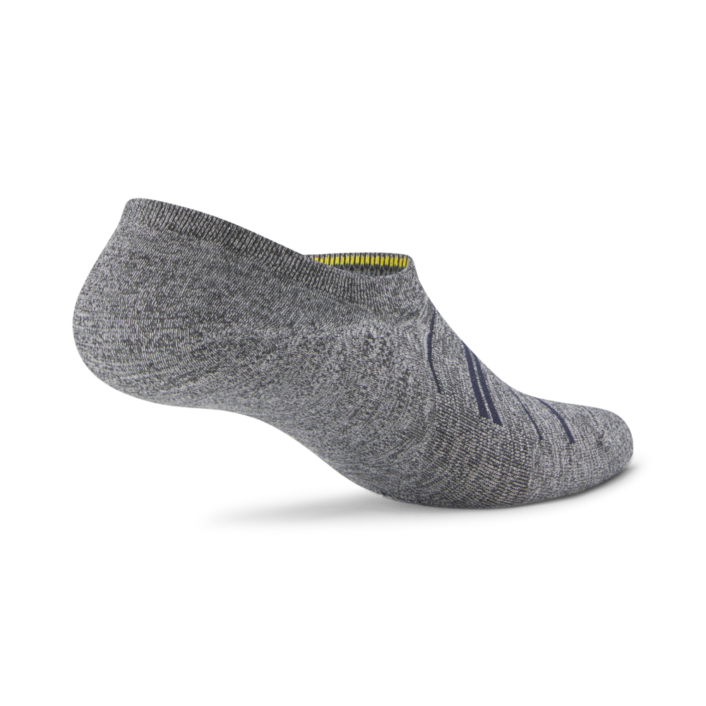 Anytime No Show Sock - Natural Grey Heather/Deep Navy - Image 2
