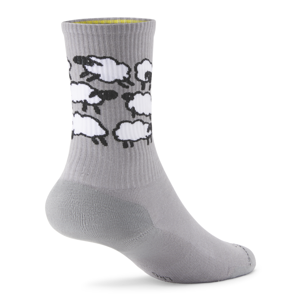 Anytime Crew Sock - Medium Grey/Blizzard (Natural Black) - Sheep - Image 2