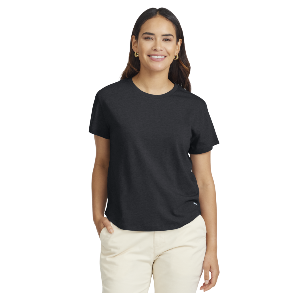 Women's Soft Merino Tee - True Black