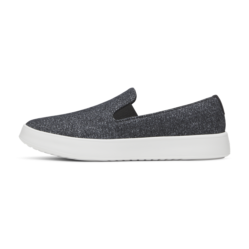 Men's Wool Cruiser Slip On - Dark Grey (Light Grey Sole)